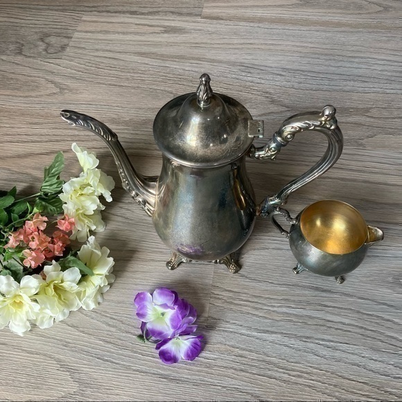 ✨VTG Antique Style Vintage Teapot Silver Plated England Tableware & tea cup 🍵 - Picture 10 of 15